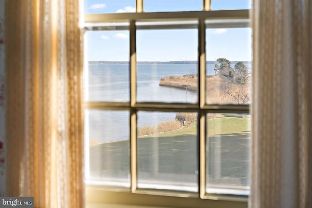 room details with a water view