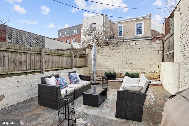 view of patio / terrace with outdoor lounge area