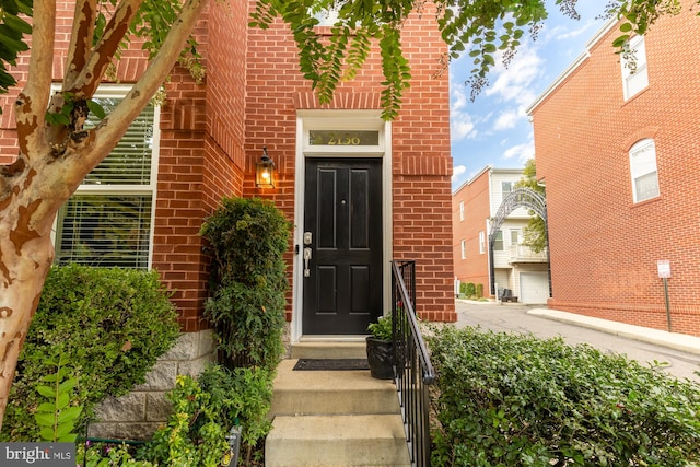 view of doorway to property