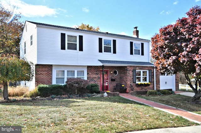 front of property featuring a front lawn