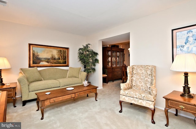 view of carpeted living room