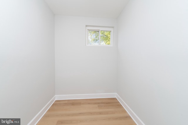 spare room featuring light hardwood / wood-style flooring