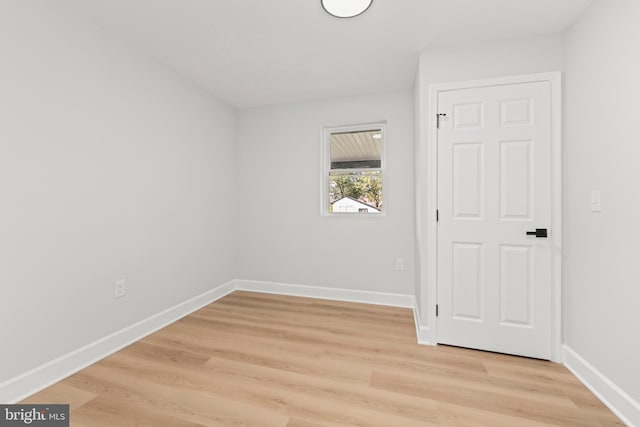 empty room featuring light hardwood / wood-style floors