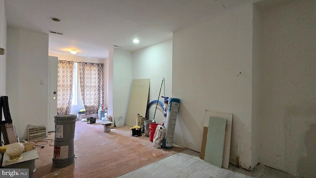 miscellaneous room with light wood-type flooring