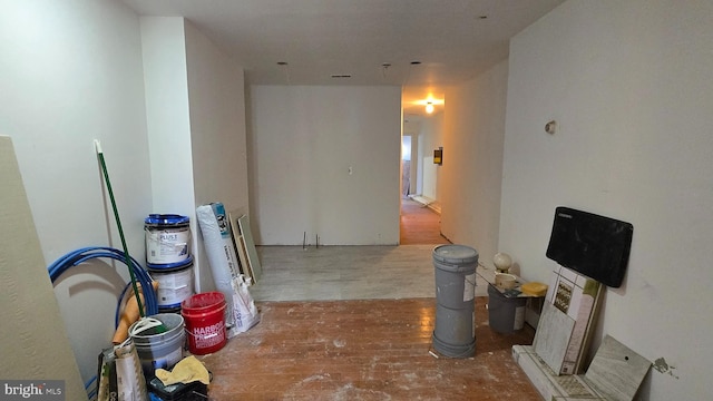 corridor featuring light hardwood / wood-style flooring