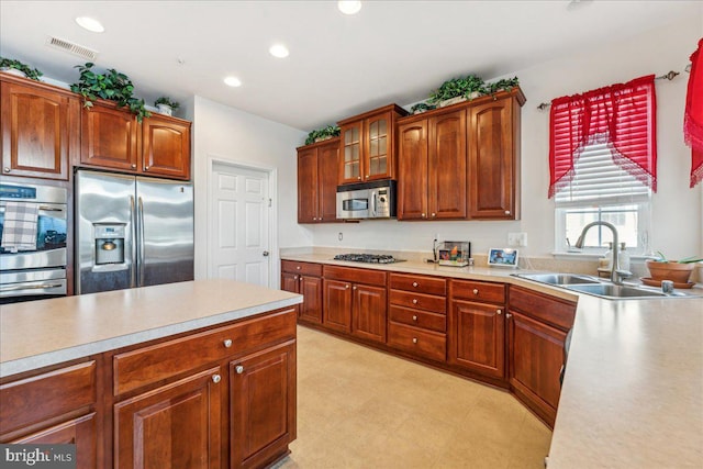 kitchen with sink and stainless steel appliances