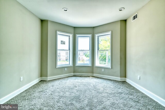 view of carpeted spare room