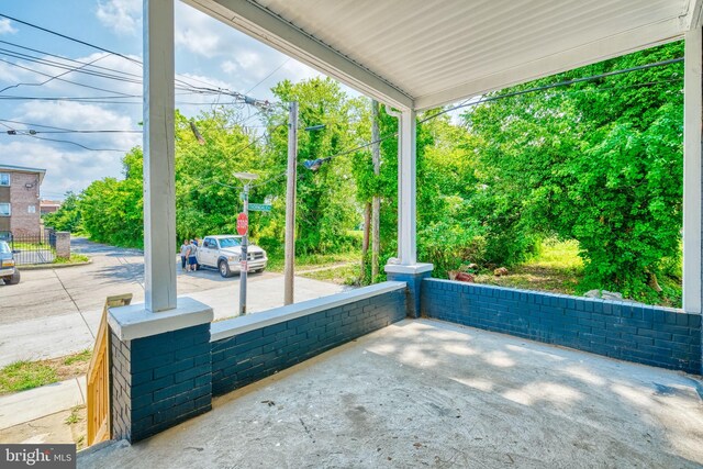 view of patio with a porch