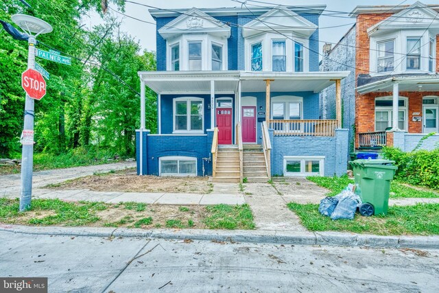 view of front of home with a porch