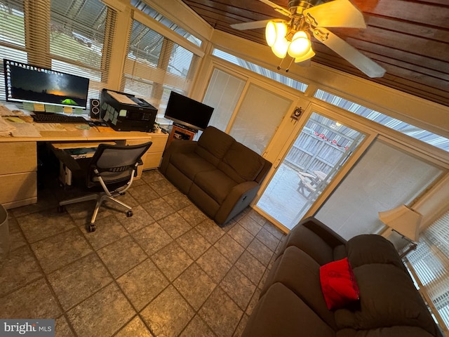 office with ceiling fan