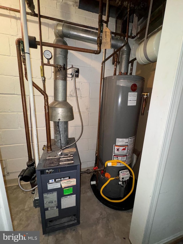 utilities featuring water heater