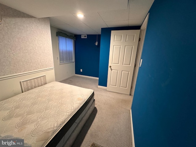 bedroom with carpet flooring