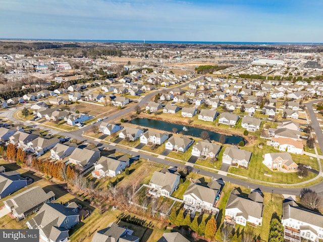 drone / aerial view with a residential view