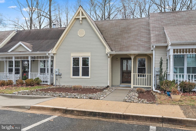 view of front of home with a porch