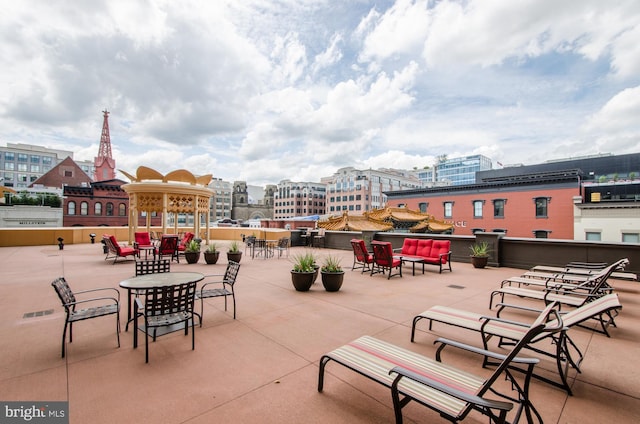 view of patio / terrace featuring an outdoor hangout area