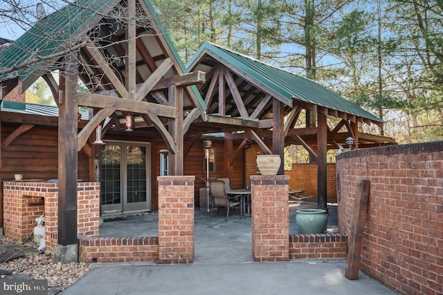 view of community with a patio area