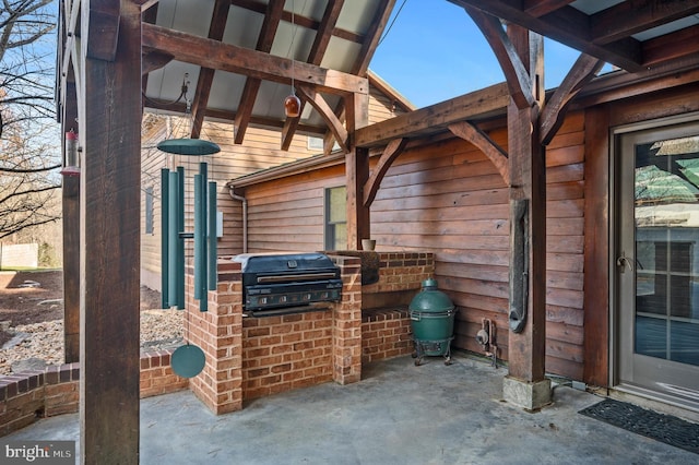 view of patio / terrace with area for grilling and grilling area