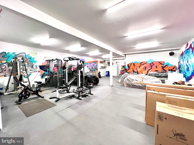 view of workout area