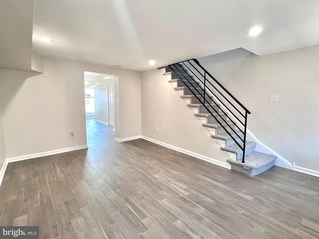 interior space featuring wood-type flooring