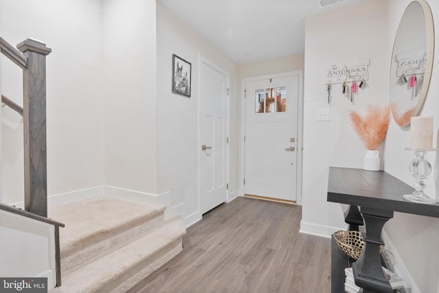 entryway featuring light wood-type flooring