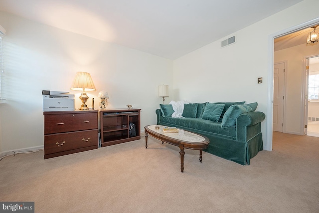 view of carpeted living room