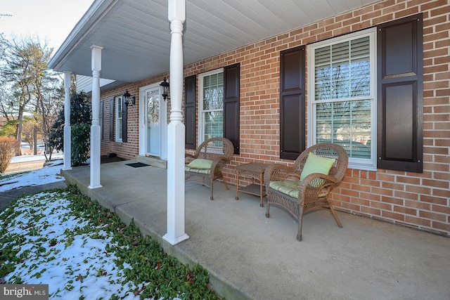 view of patio / terrace with a porch