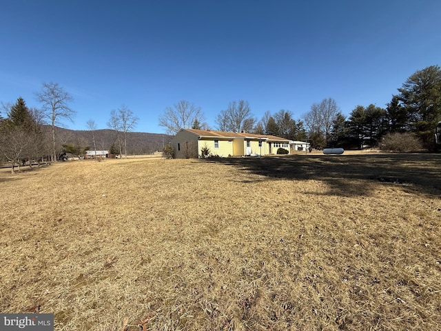 exterior space with a front lawn