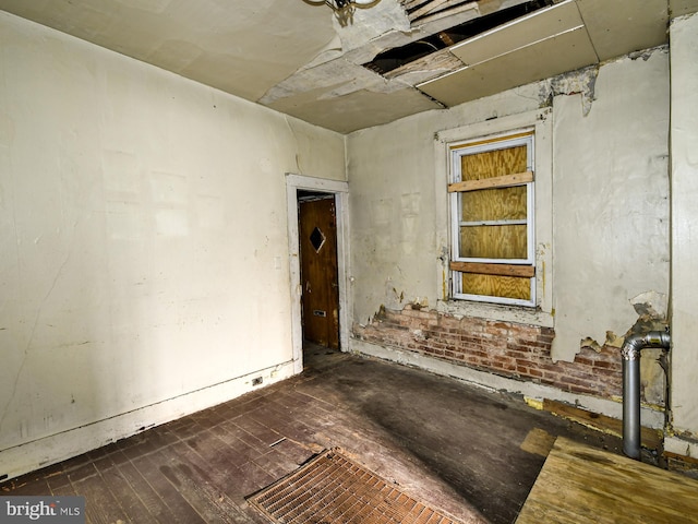 view of spare room