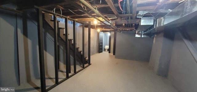 view of basement