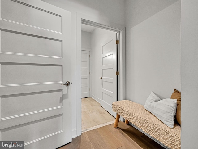 interior space with wood-type flooring