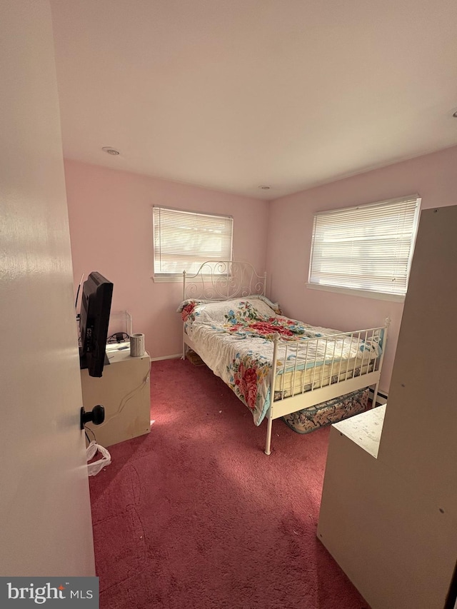 view of carpeted bedroom