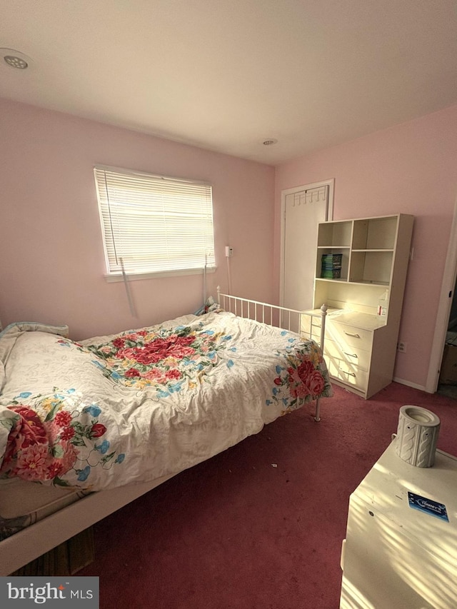 bedroom with carpet floors