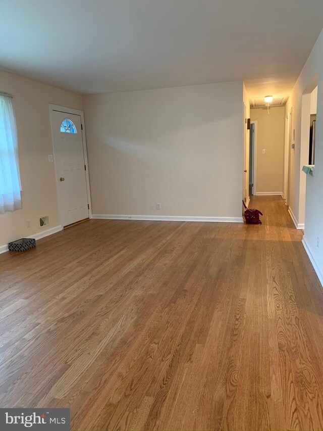 foyer with light hardwood / wood-style flooring