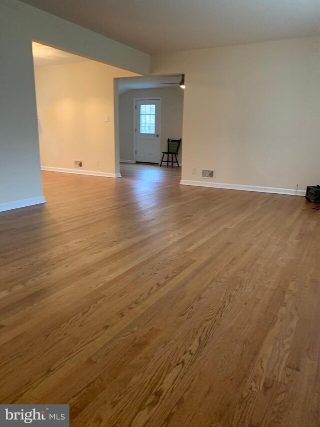 empty room featuring light hardwood / wood-style floors