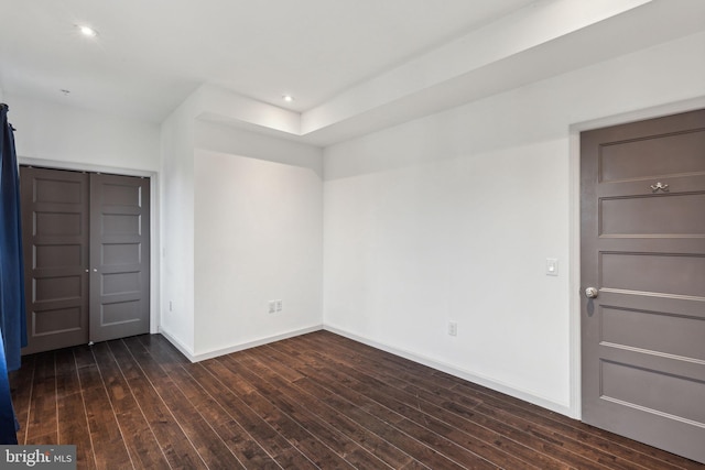 interior space featuring dark hardwood / wood-style flooring