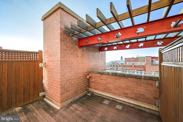 616 E NW Unit 1150, Washington, DC 20004 - wooden terrace featuring a pergola