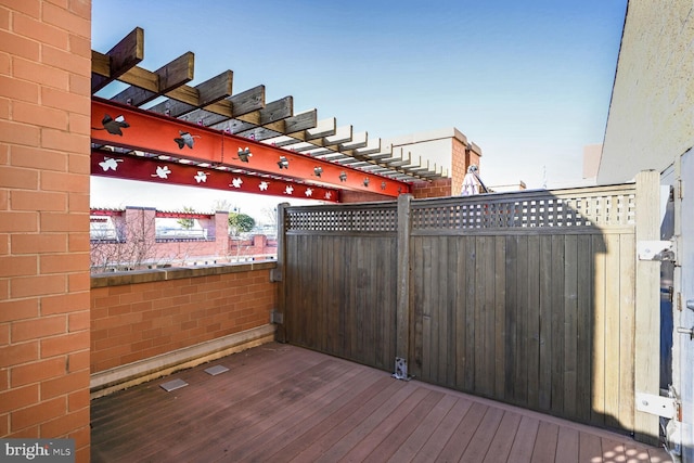 view of wooden terrace