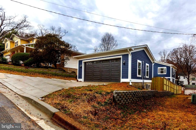 view of front facade with a garage