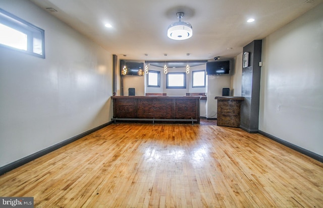 interior space featuring light wood-type flooring