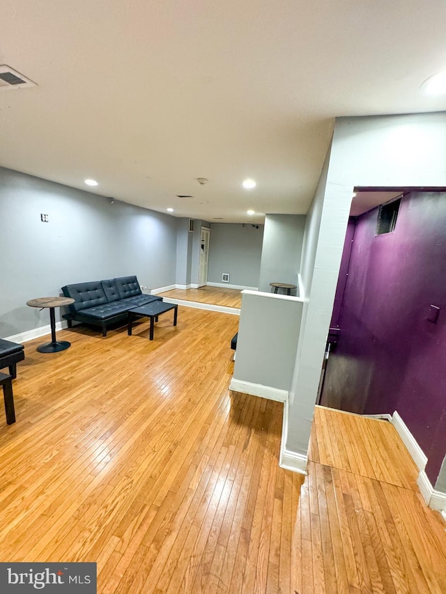 interior space featuring light wood-type flooring