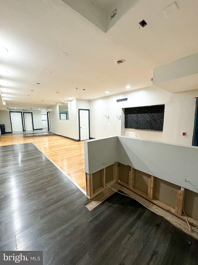 interior space featuring wood-type flooring