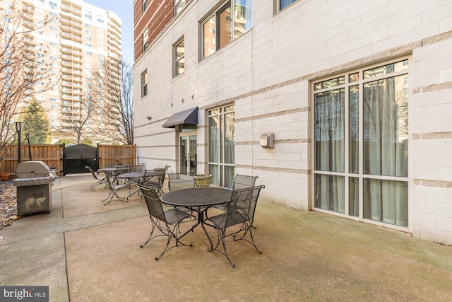 view of patio / terrace featuring area for grilling