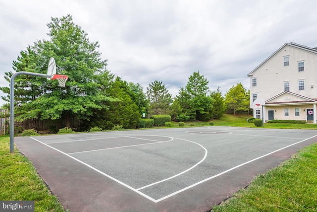 view of basketball court