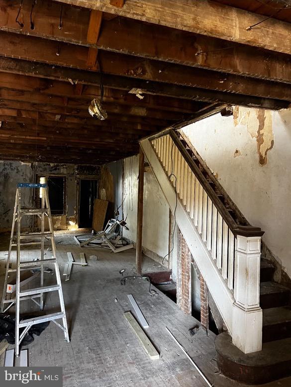 view of unfinished attic