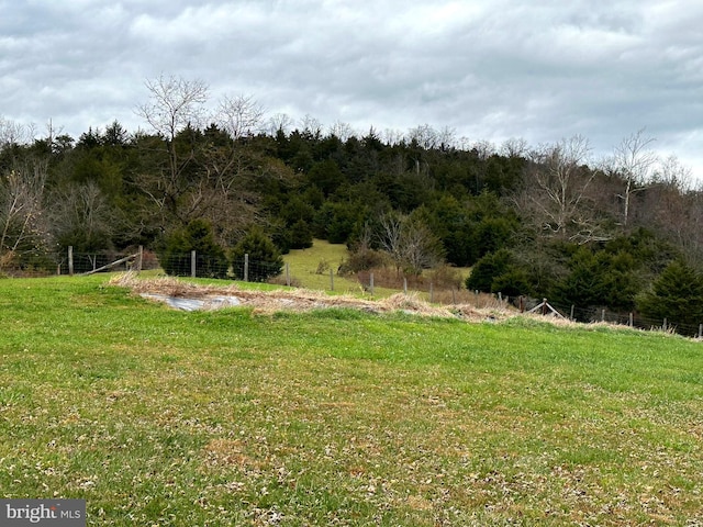 view of yard featuring a rural view