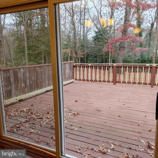 view of wooden deck