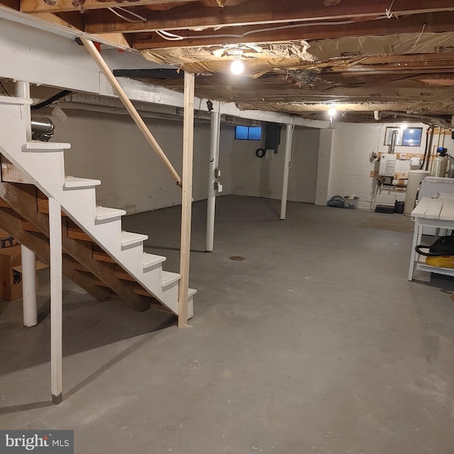 view of basement