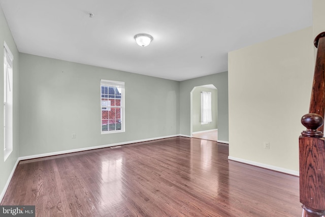 unfurnished room featuring light wood-type flooring