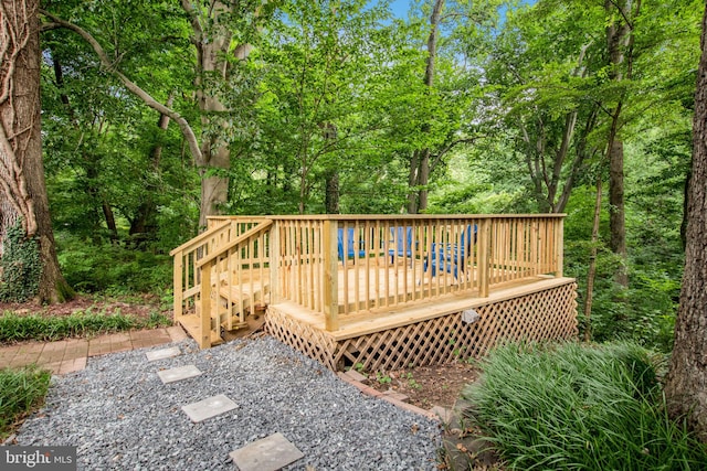 view of wooden deck