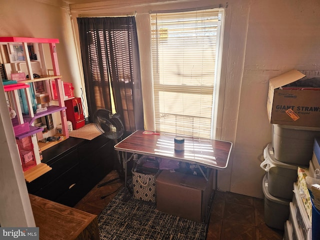 interior space with tile patterned floors